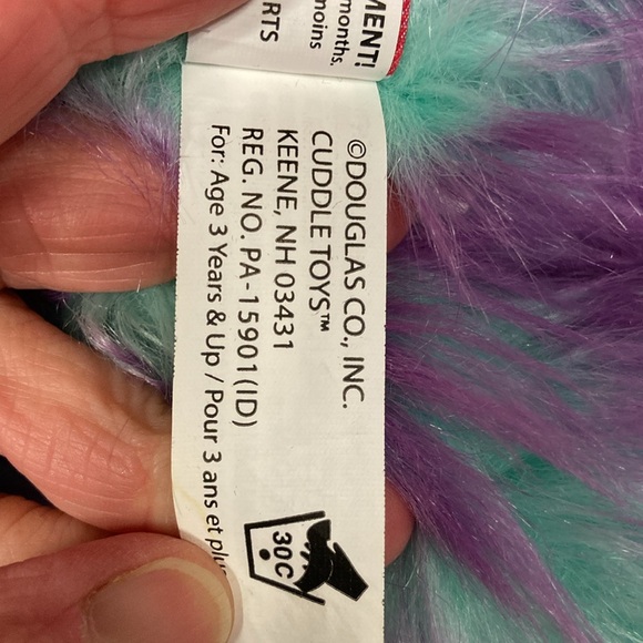 Rare "Veda" the Unicorn Plush w/Eyelashes by Douglas Cuddle Toys 15" Rainbow - Picture 9 of 9